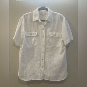 Madewell Lightspun Short-Sleeve Button-Up Women’s Shirt